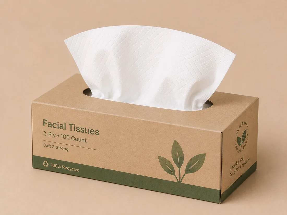 Facial Tissues, 2-Ply (100 Count)