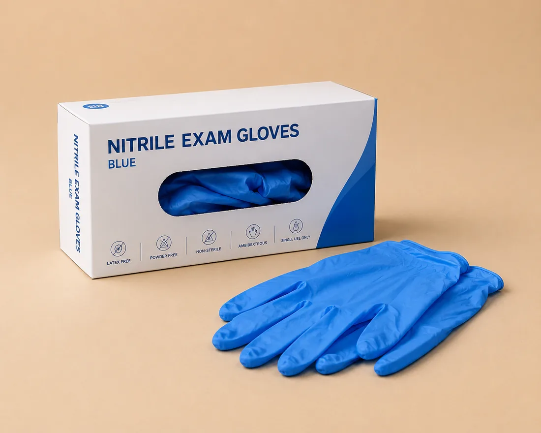 Nitrile Exam Gloves, Blue