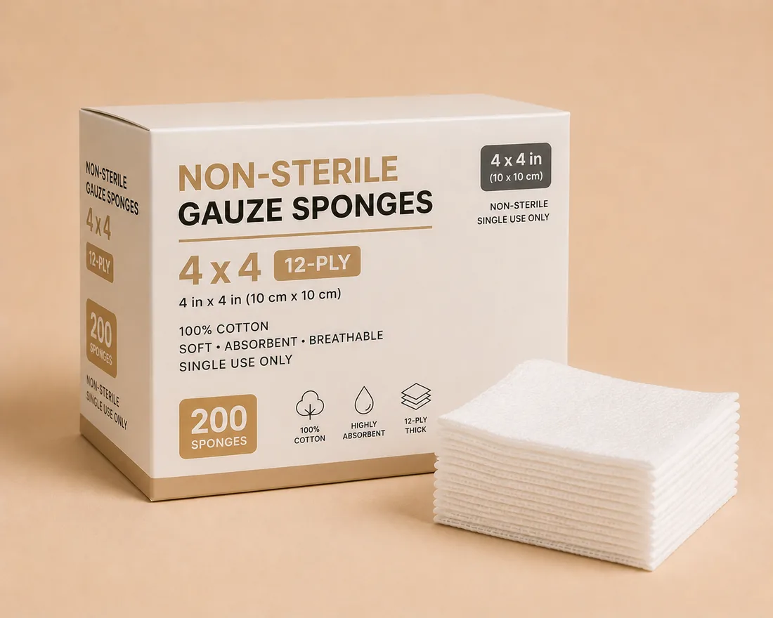 Sterile Gauze Sponges 4x4, 12-Ply