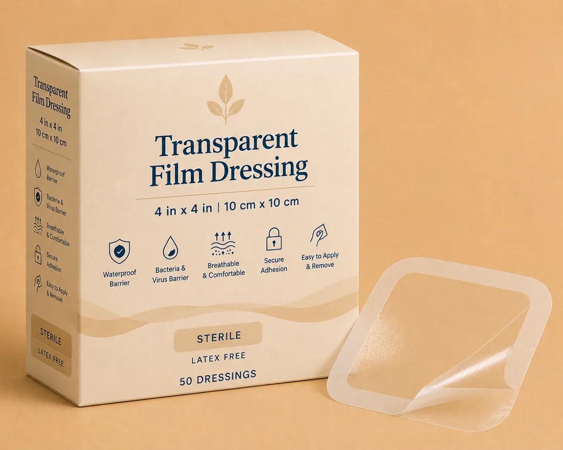 Transparent Film Dressing, 4 in x 4.75 in